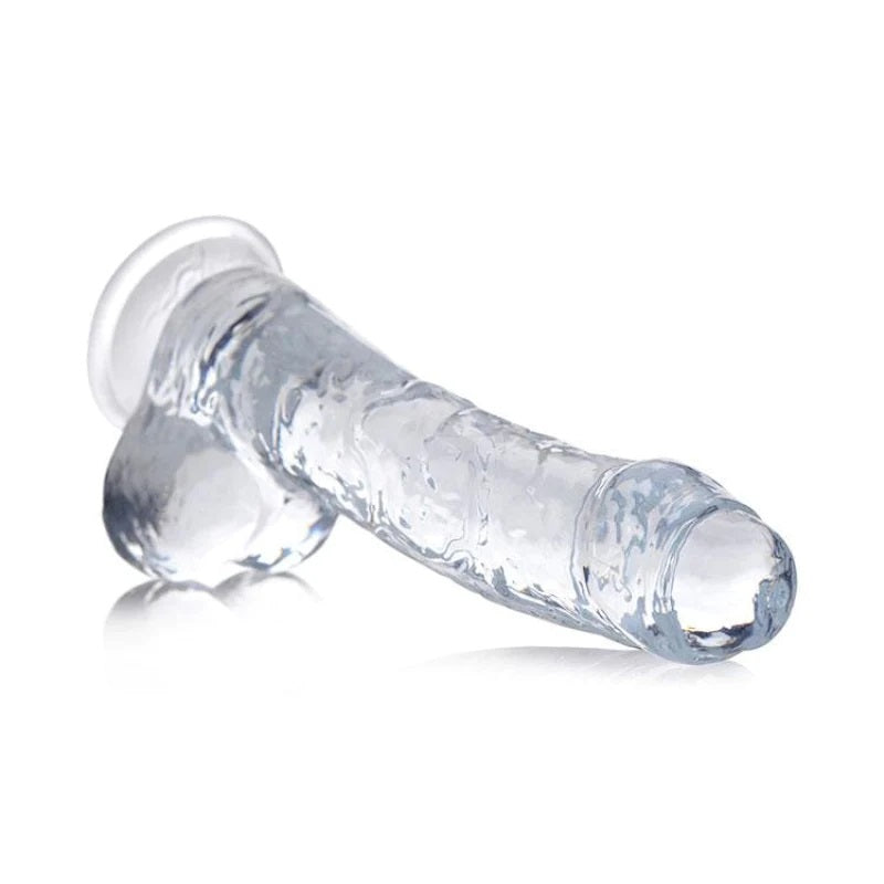 JOCK C-THRU 8" DONG WITH BALSS CLEAR