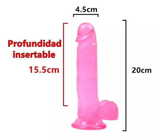 DILDO CONSOLADOR GRANDE VENTOSA PINK
