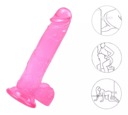 DILDO CONSOLADOR GRANDE VENTOSA PINK