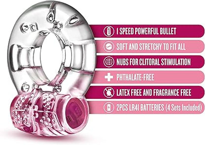 PLAY WITH ME AROUSER VIBRATING C-RING - PINK